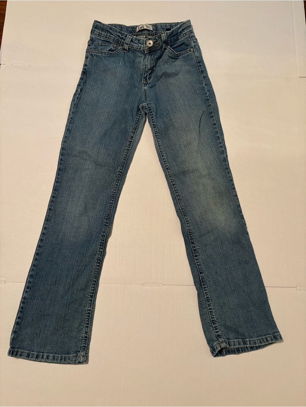lei Kids Straight Leg Jeans in Blue Wash-12 Slim